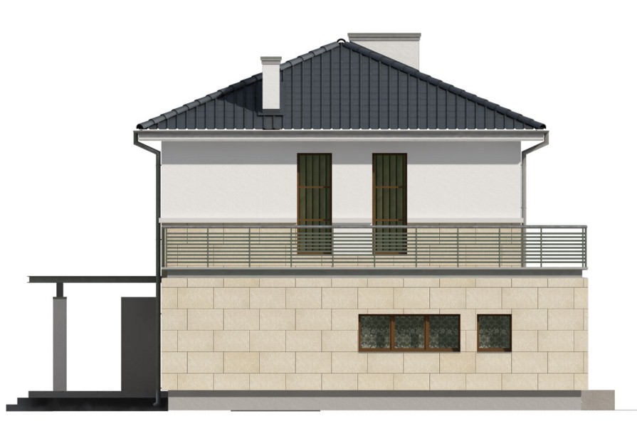Одноэтажные дома - 3D виды, планировки, интерьеры