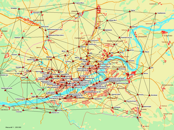 Схема опорной геодезической сети города Москвы