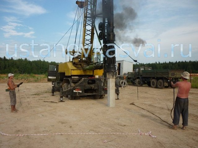 Технология забивки свай - схема погружения свай